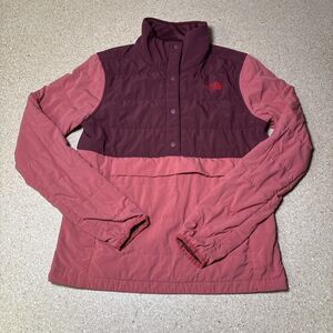 The North Face Women's Puffer Jacket - Burgundy and Pink